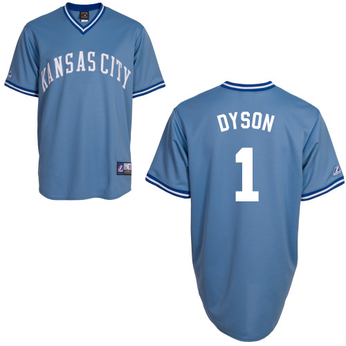 Jarrod Dyson #1 MLB Jersey-Kansas City Royals Men's Authentic Road Blue Baseball Jersey